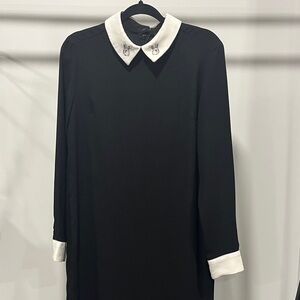 Victoria Beckham for Target Black Dress with White Collar and Cuffs